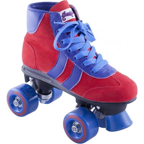 Rookie Retro Quad Roller Skates Junior/Adult -  Red/Blue - UK 2