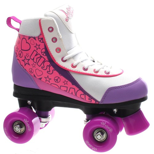 New Luscious Retro Quad Disco Roller Skates Girls Boys Adult Size Jnr 5760